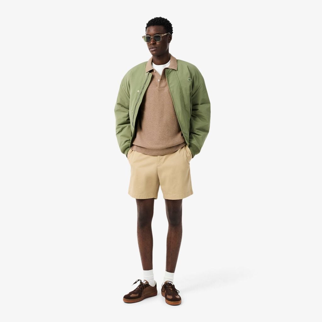 Áo Polo Len Lacoste Nam Dáng Cổ Điển Dệt Kim