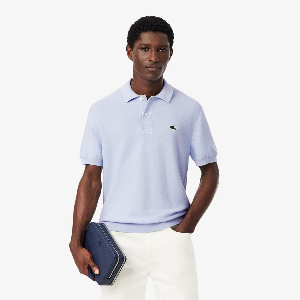 Áo Polo Len Lacoste Nam Dáng Cổ Điển Dệt Kim