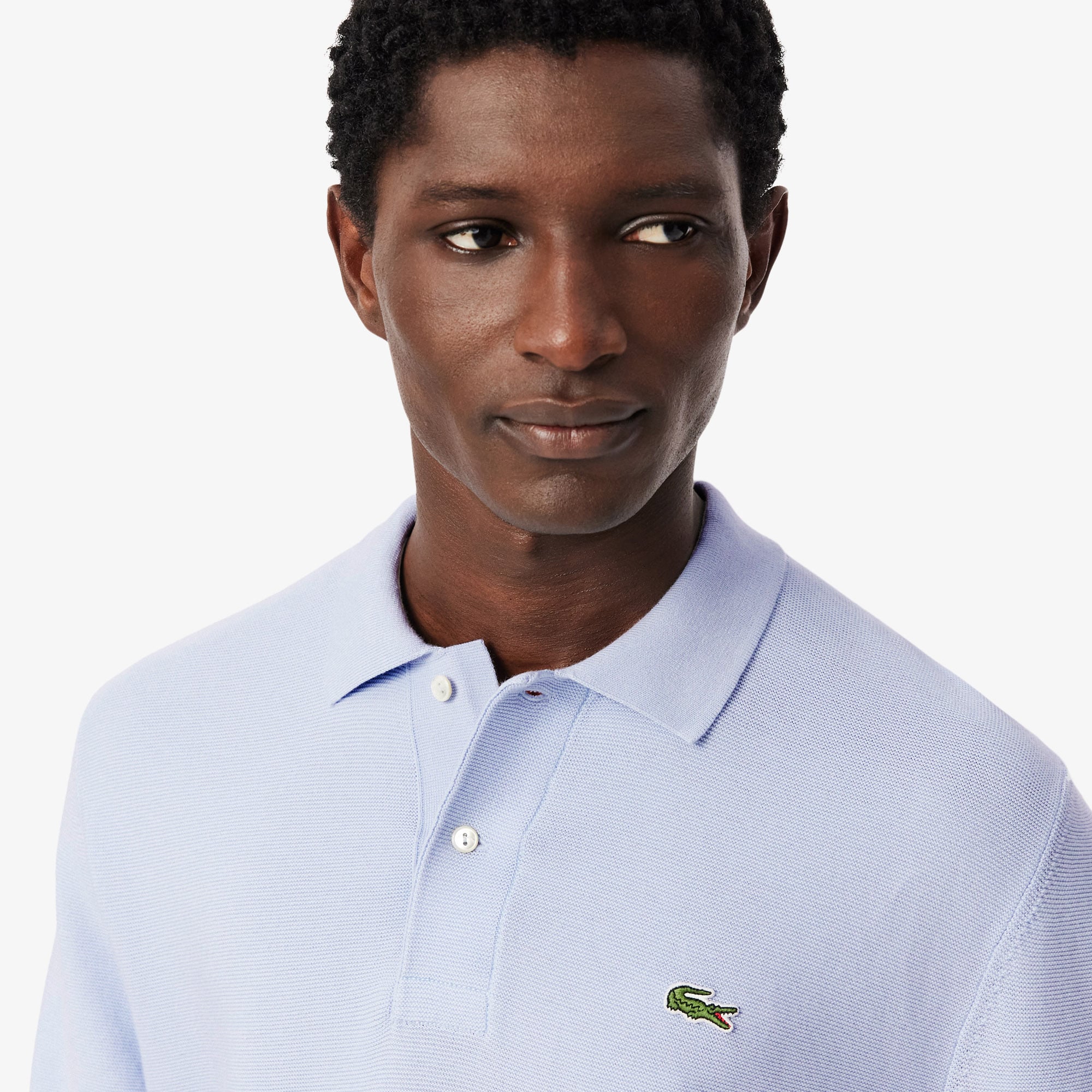 Áo Polo Len Lacoste Nam Dáng Cổ Điển Dệt Kim