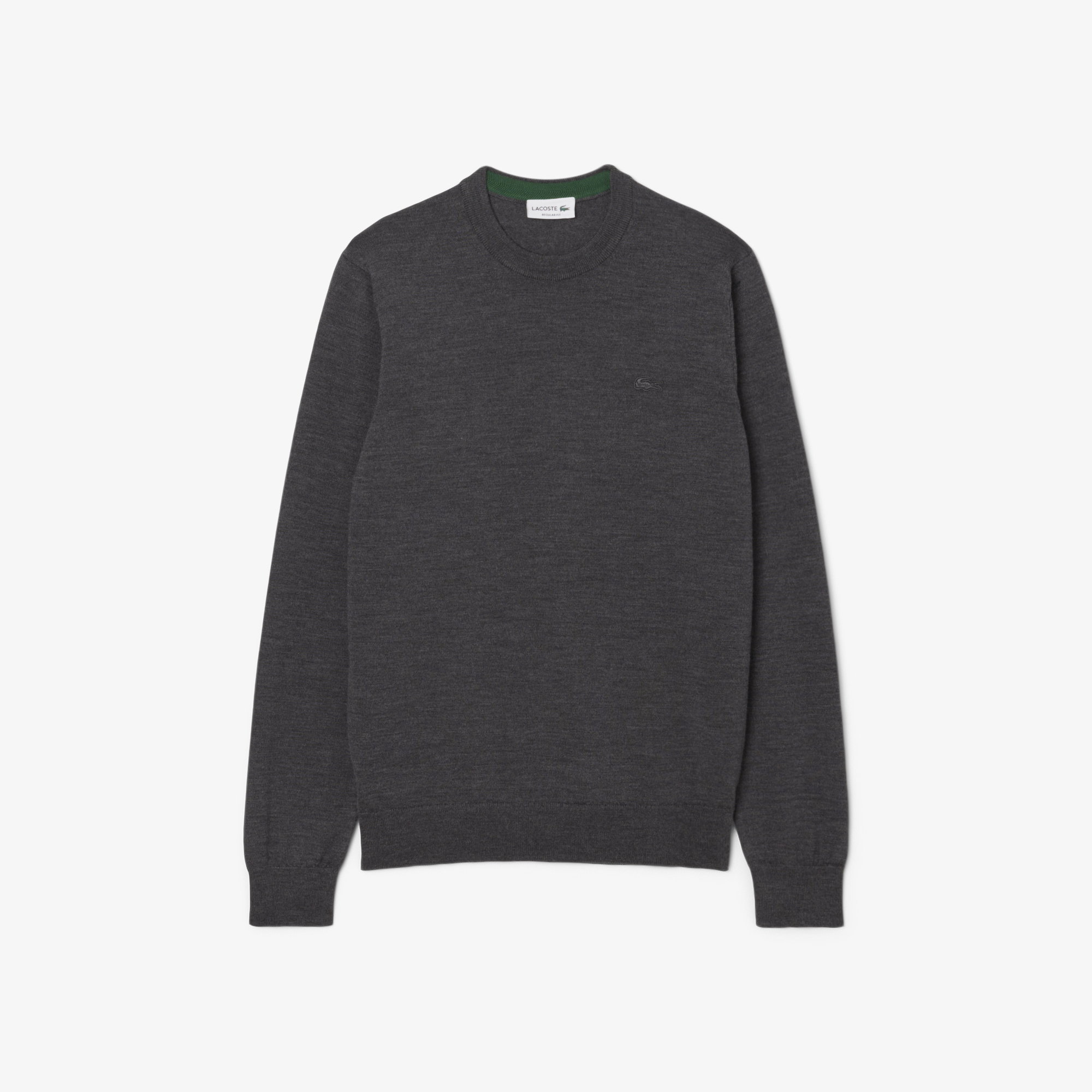 Áo Len Lacoste Nam Dáng Suông Cổ Tròn Chất Liệu Len Merino