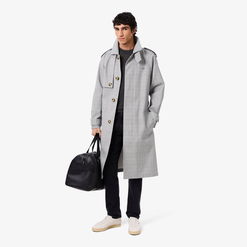 Áo Len Lacoste Nam Dáng Suông Cổ Tròn Chất Liệu Len Merino