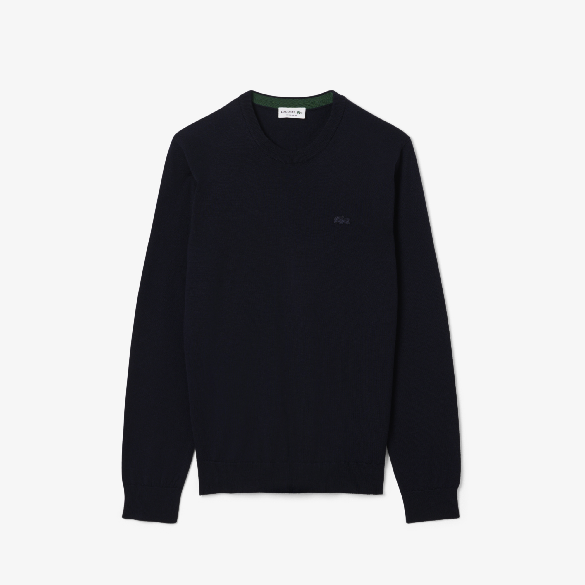 Áo Len Lacoste Nam Dáng Suông Cổ Tròn Chất Liệu Len Merino