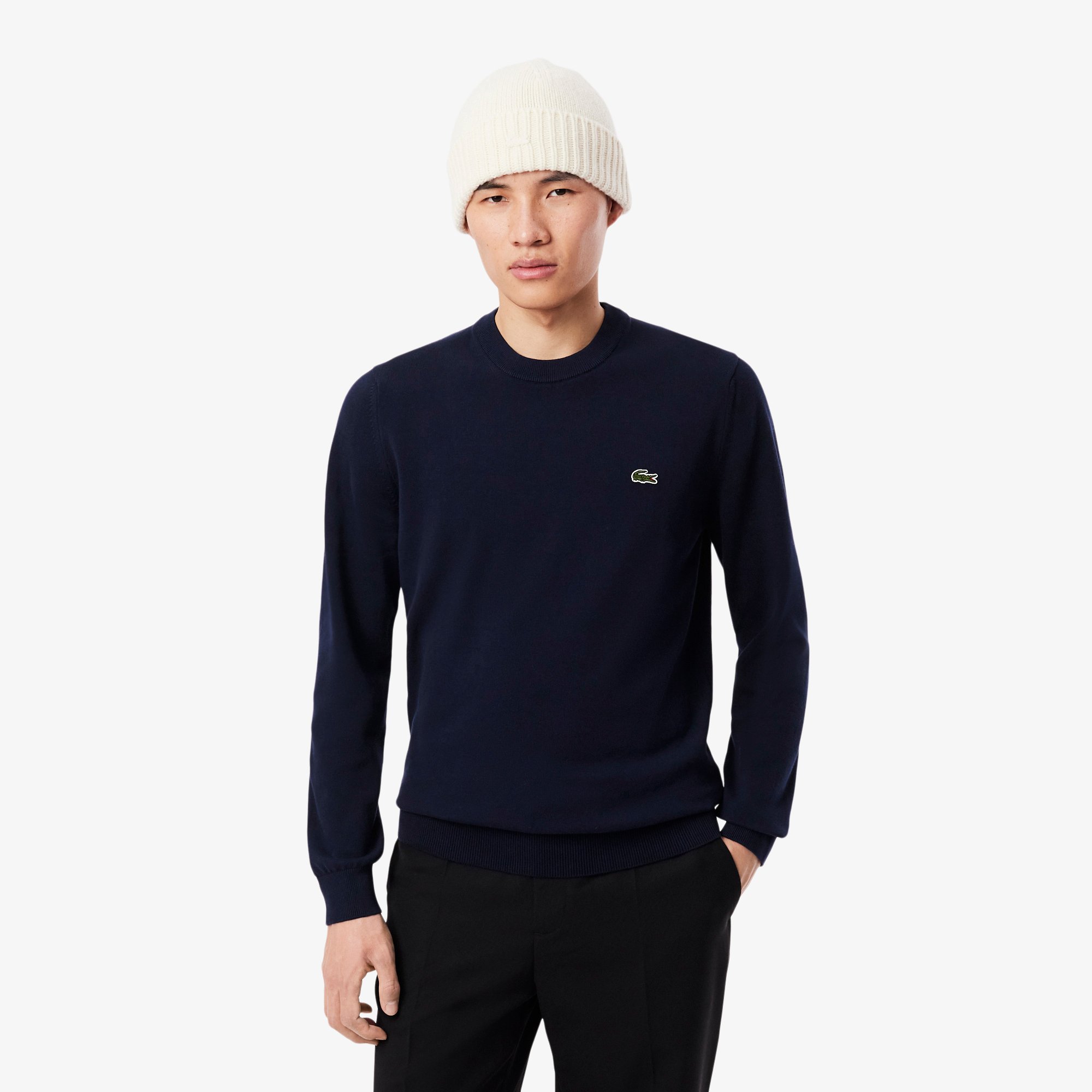 Áo Len Lacoste Nam Cổ Tròn Chất Liệu Cotton