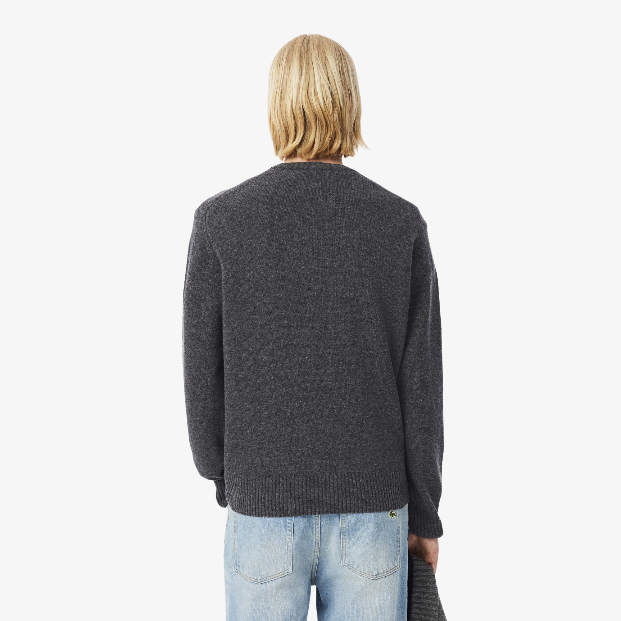 Áo Len Lacoste Nam Cổ Tròn Chất Liệu Len Chải