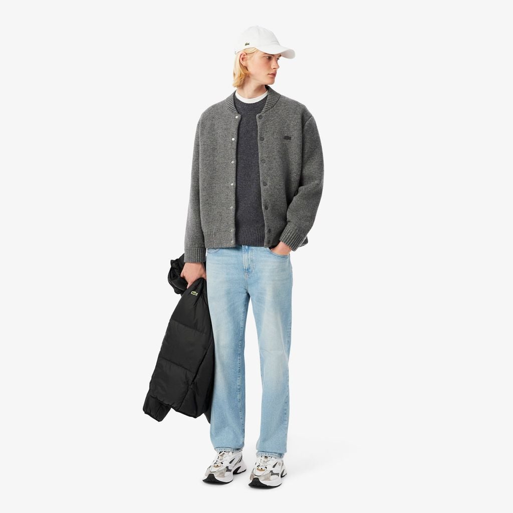 Áo Len Lacoste Nam Cổ Tròn Chất Liệu Len Chải