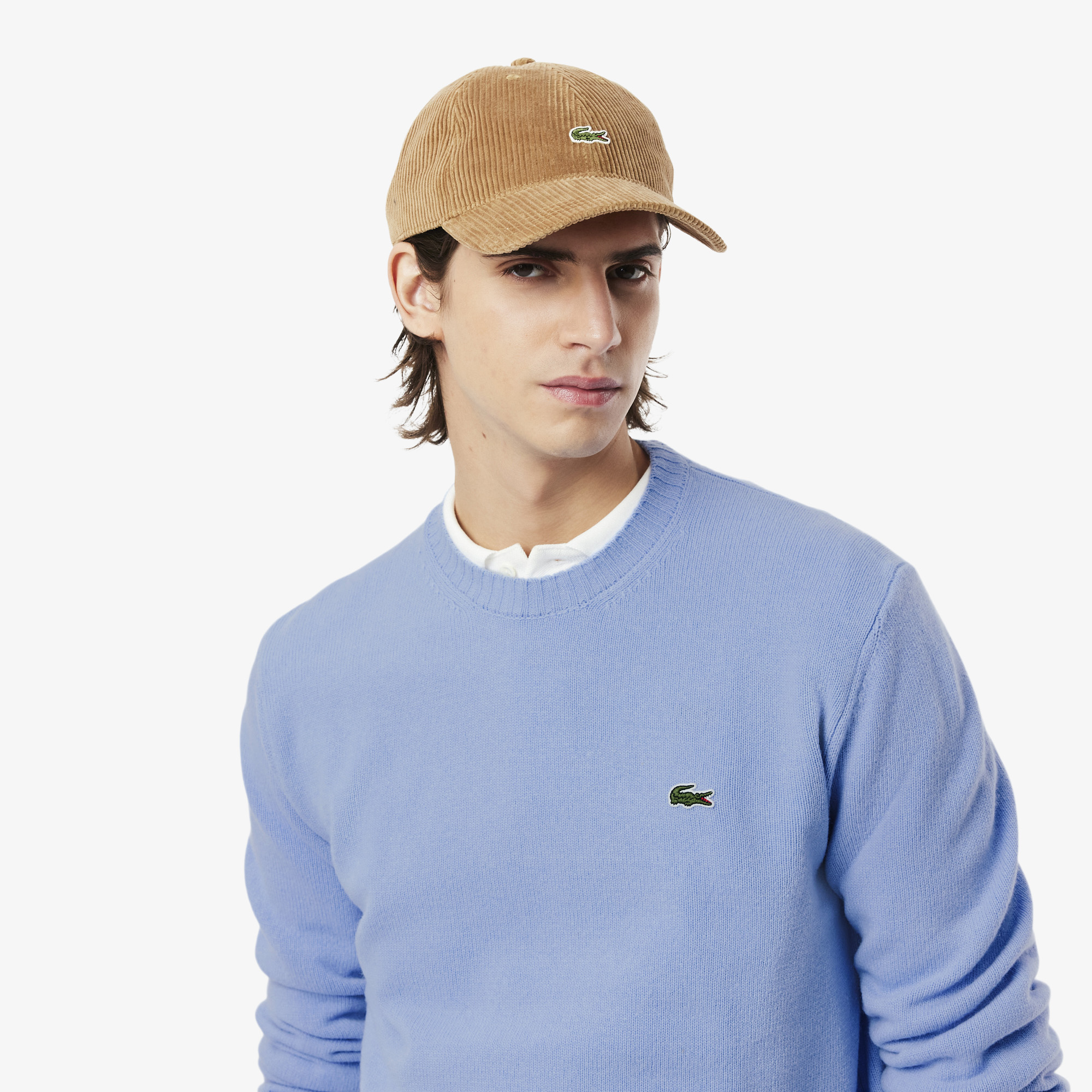 Áo Len Lacoste Nam Cổ Tròn Chất Liệu Len Chải