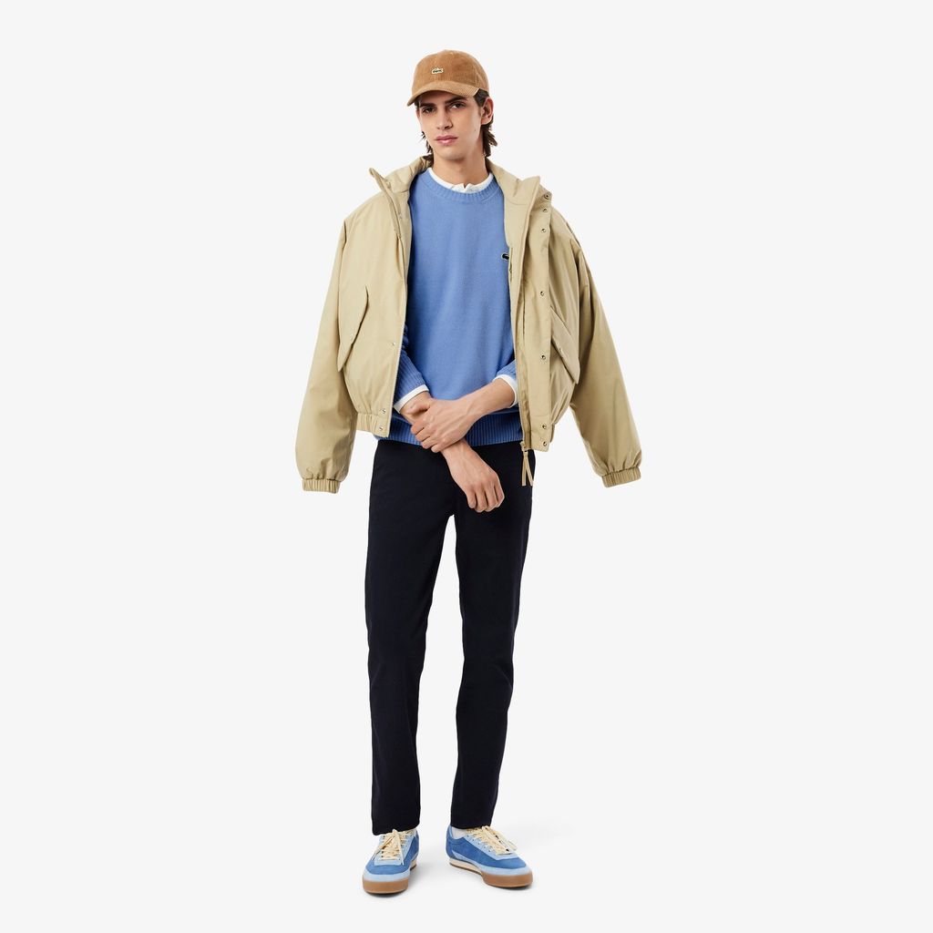 Áo Len Lacoste Nam Cổ Tròn Chất Liệu Len Chải