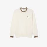 Áo Len Lacoste Nam Dáng Cổ Điển Sọc Chất Liệu Cotton Jersey