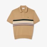 Áo Len Polo Lacoste Nam Dáng Cổ Điển Sọc Sản Xuất Tại Pháp