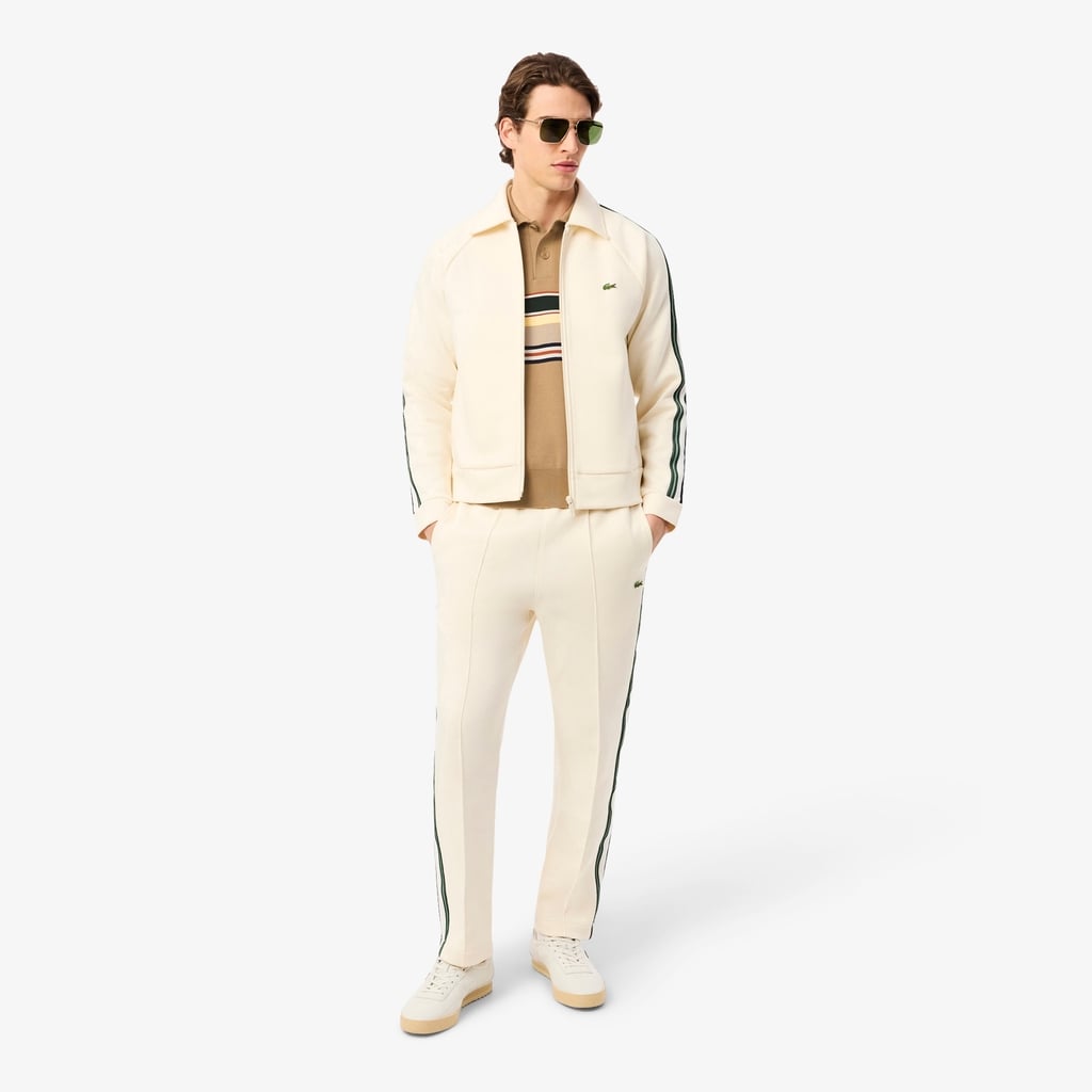 Áo Len Polo Lacoste Nam Dáng Cổ Điển Sọc Sản Xuất Tại Pháp