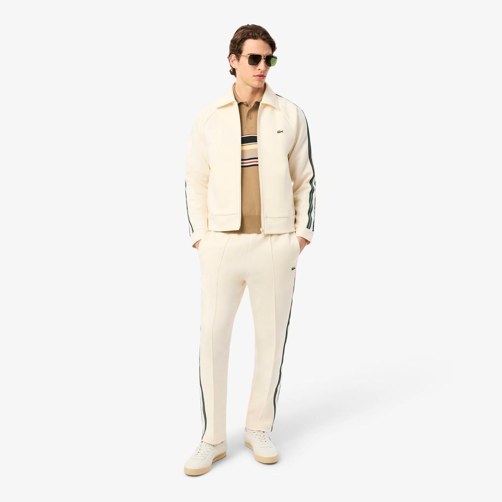 Áo Len Polo Lacoste Nam Dáng Cổ Điển Sọc Sản Xuất Tại Pháp