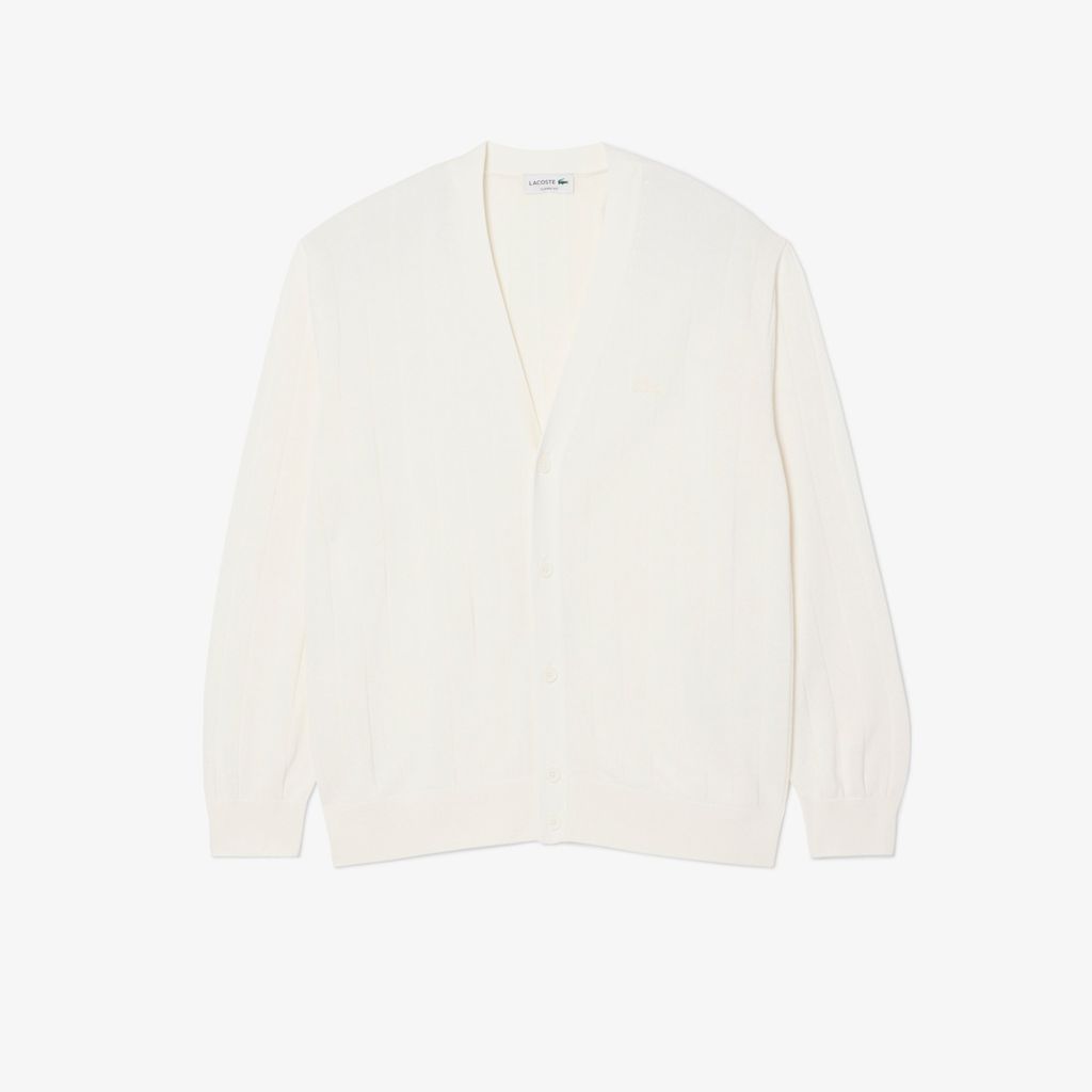 Áo Cardigan Lacoste Nam Dáng Cổ Điển Dệt Kim Gân Dáng Rủ