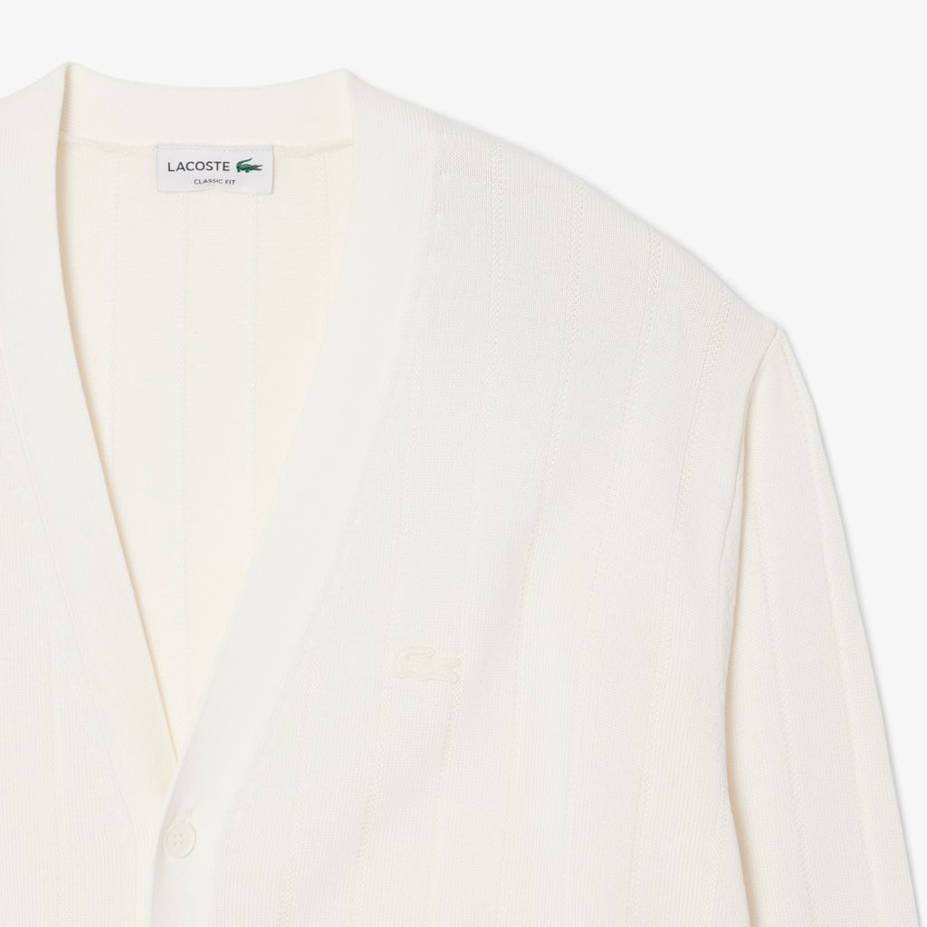 Áo Cardigan Lacoste Nam Dáng Cổ Điển Dệt Kim Gân Dáng Rủ
