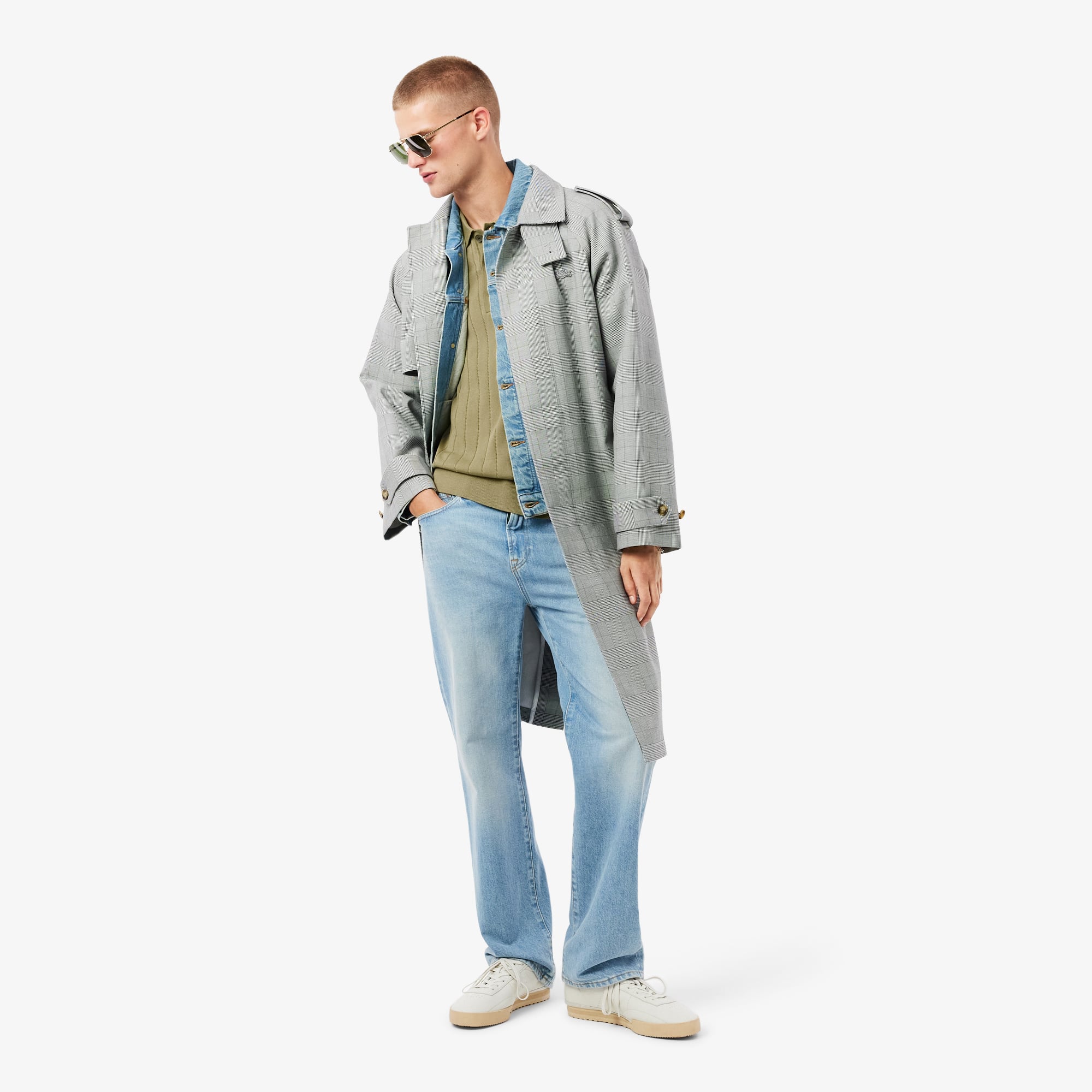 Áo Len Lacoste Nam Dáng Cổ Điển Cổ Polo Dệt Kim Gân Mềm Mại