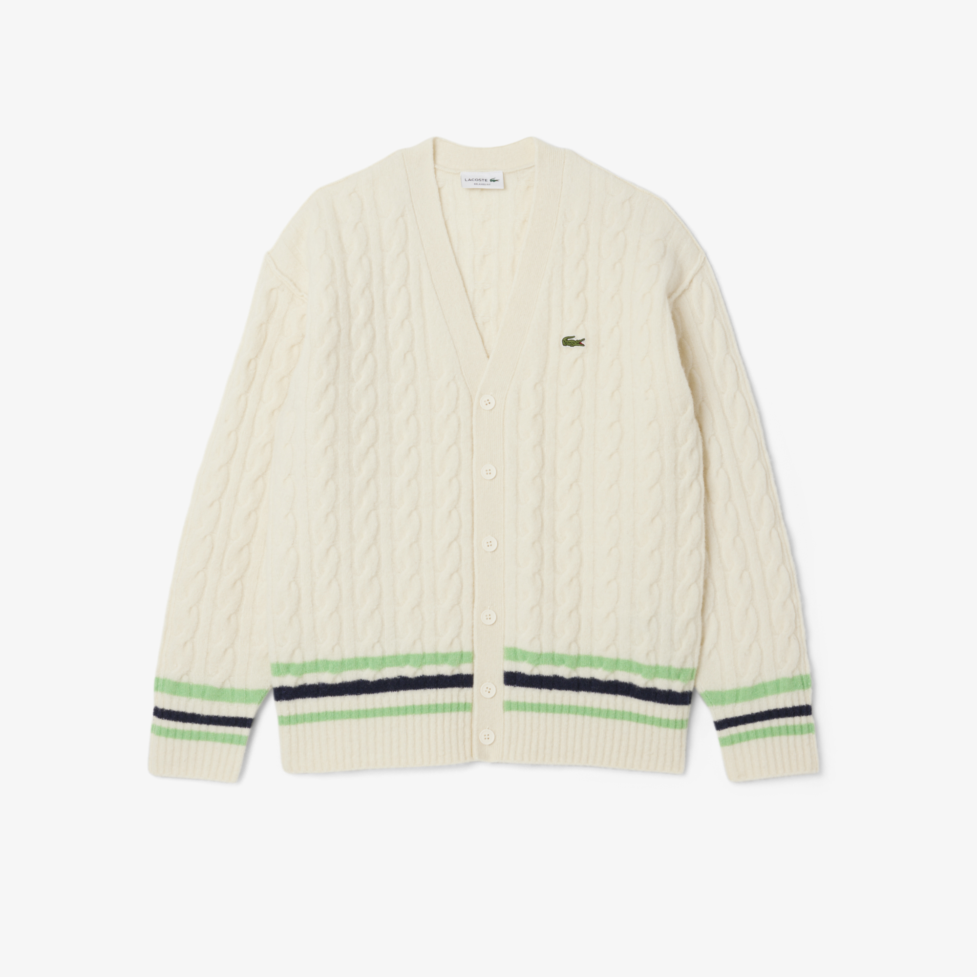 Áo Cardigan Lacoste Nam Dáng Rộng Dệt Kim