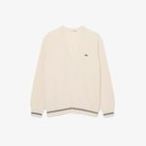 Áo Cardigan Lacoste Nam Dáng Rộng Chất Liệu Cotton Chi Tiết Kẻ Sọc
