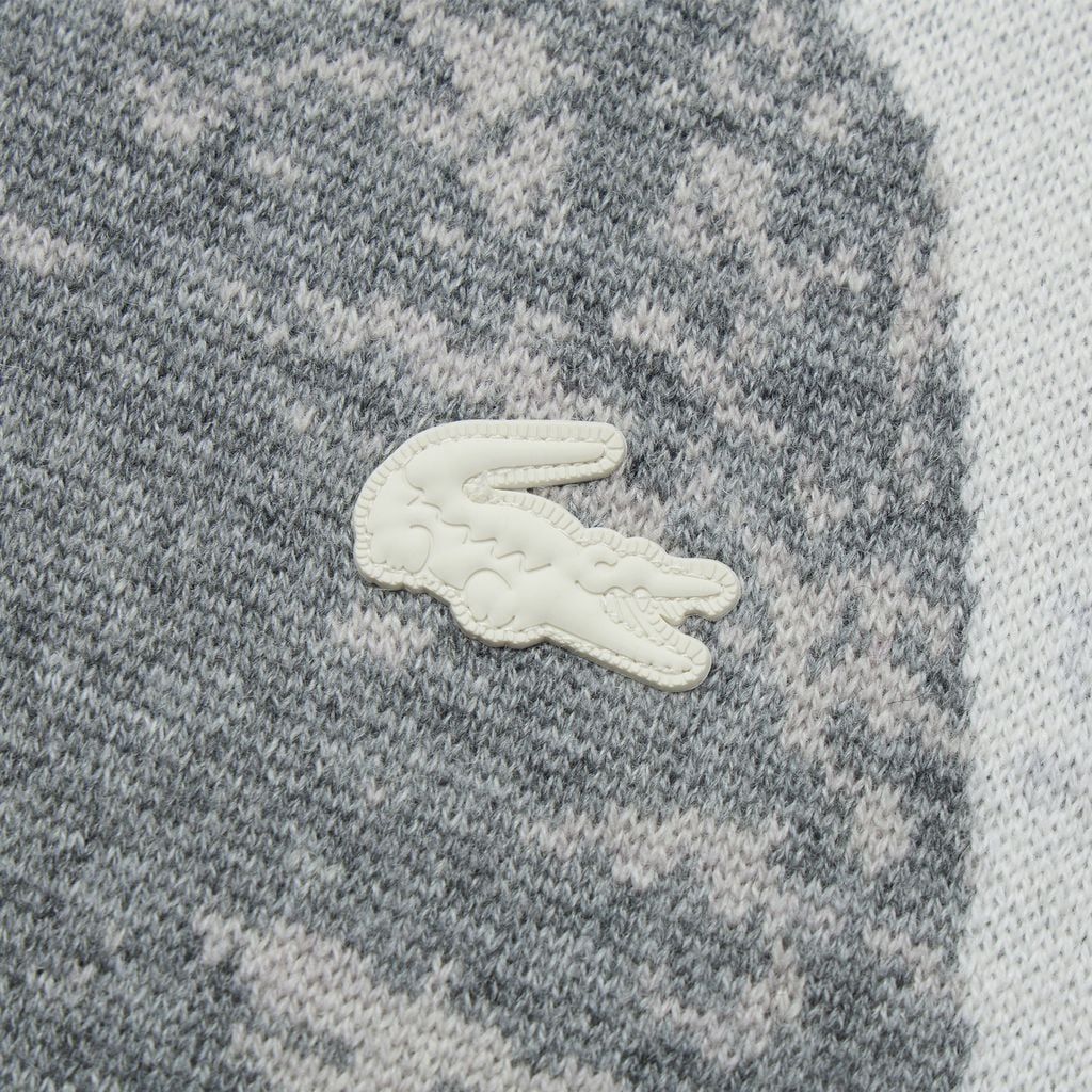 Áo Len Dệt Kim Lacoste Nam Họa Tiết Núi From Yibo