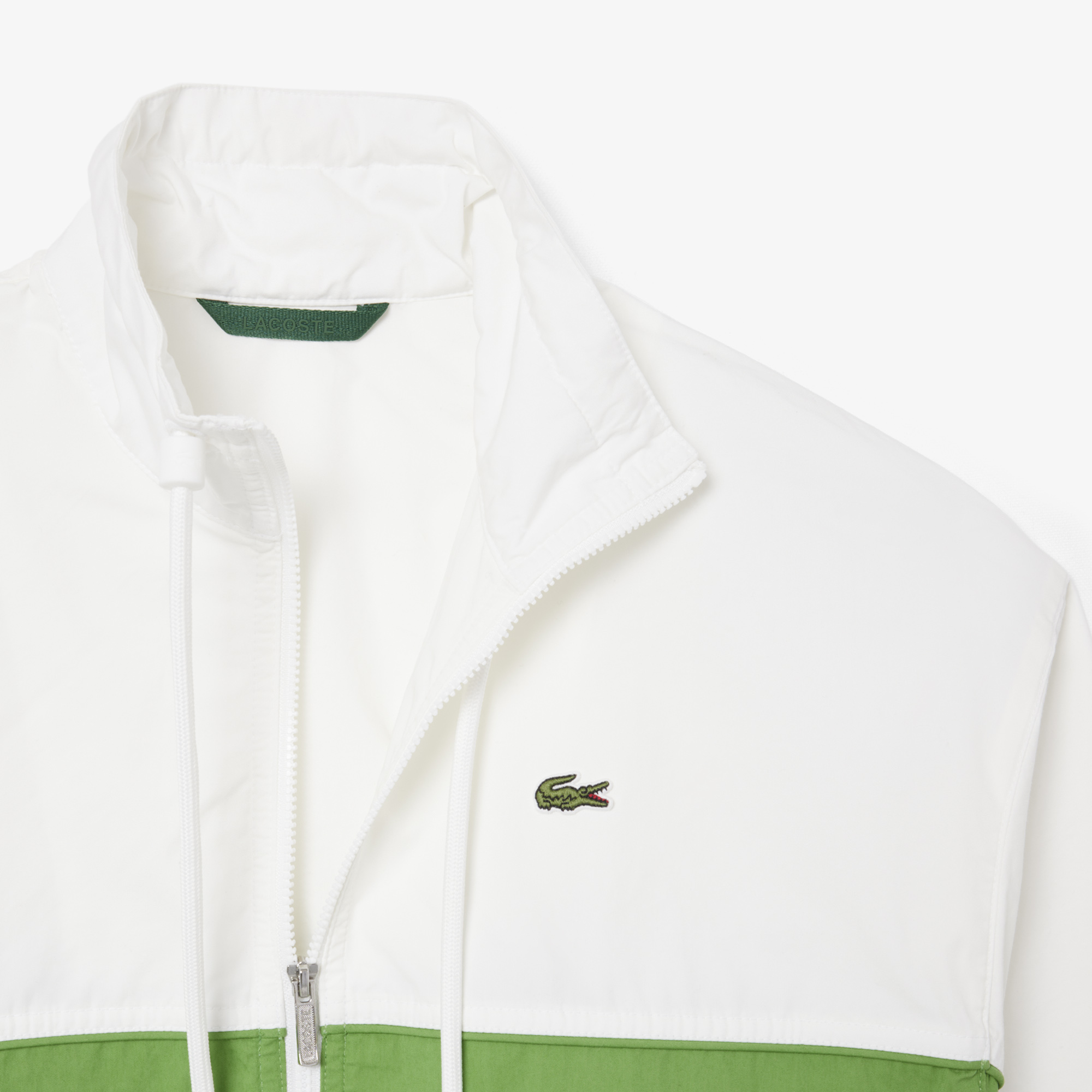 Áo Khoác Lacoste Nữ Dáng Rộng Chất Liệu Cotton Twill Có Khóa Kéo