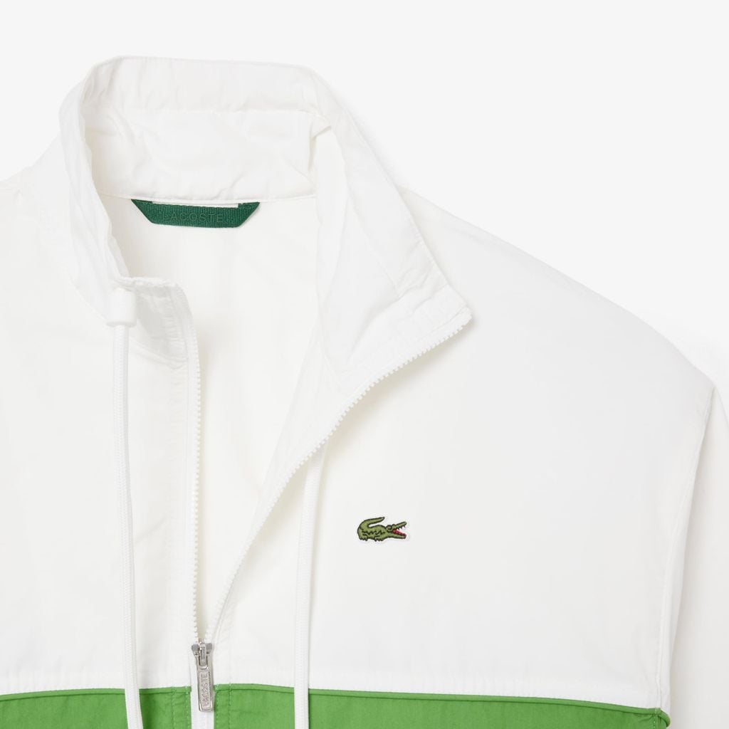 Áo Khoác Lacoste Nữ Dáng Rộng Chất Liệu Cotton Twill Có Khóa Kéo