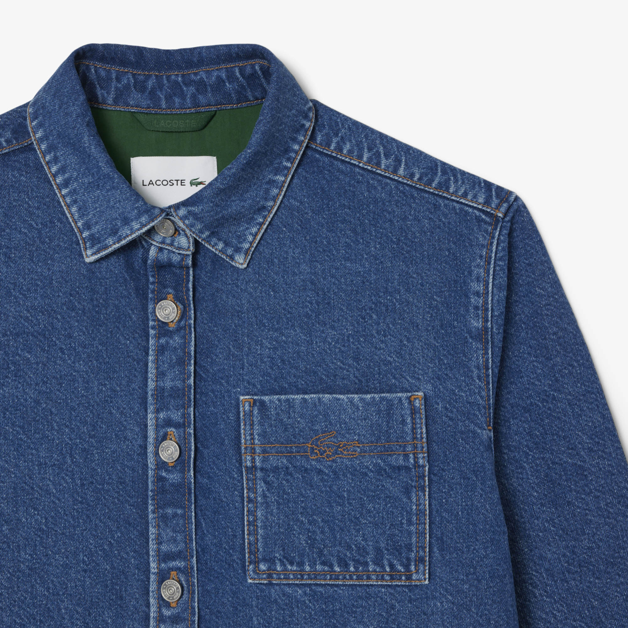 Áo Khoác Lacoste Nữ Dáng Rộng Chất Liệu Denim