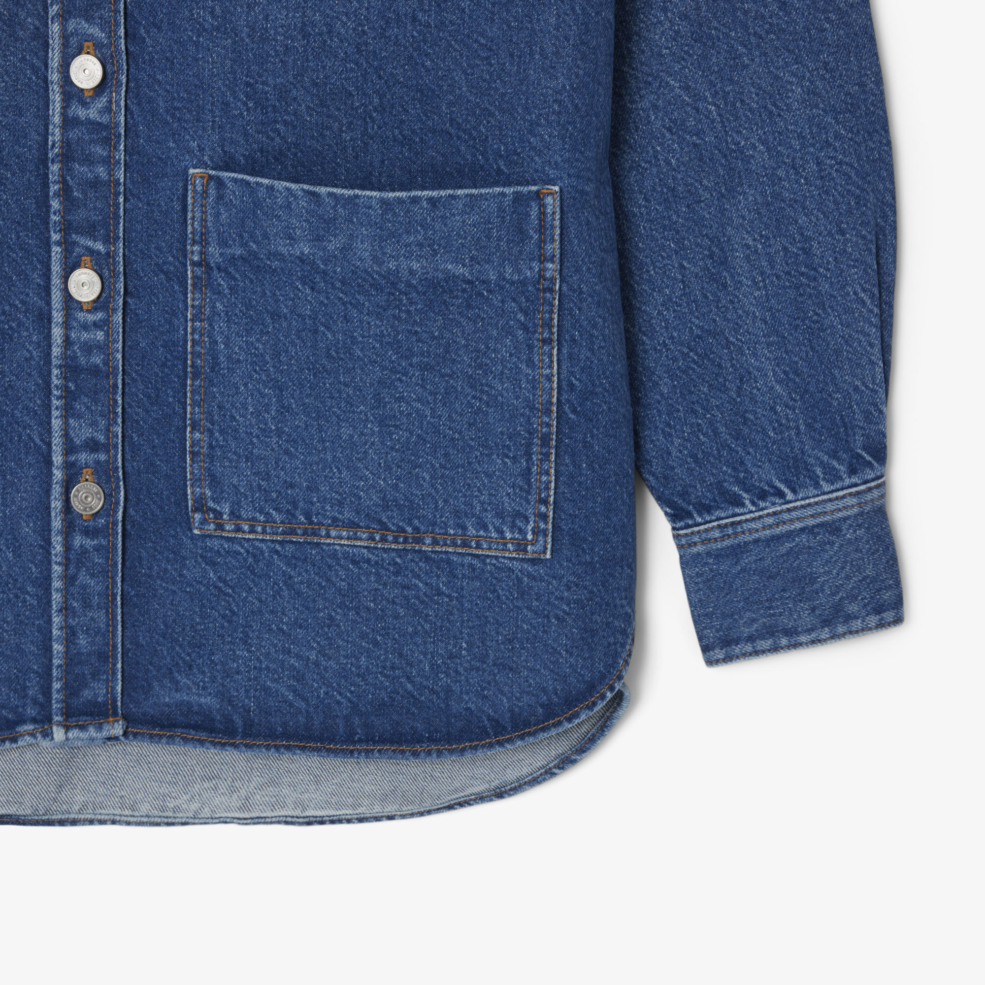 Áo Khoác Lacoste Nữ Dáng Rộng Chất Liệu Denim