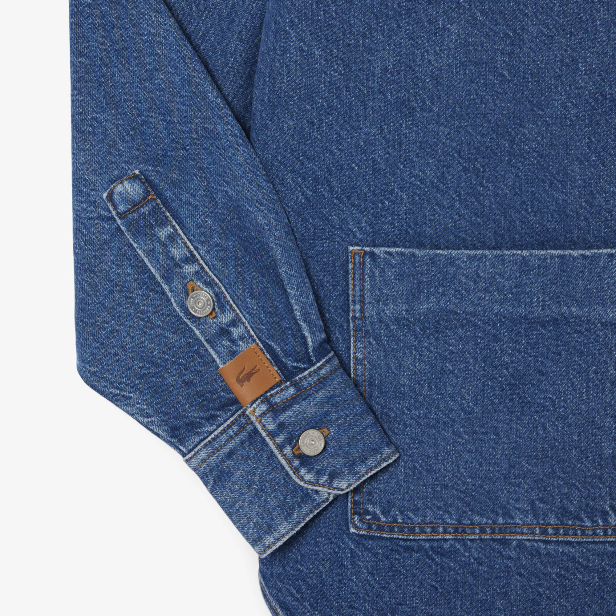 Áo Khoác Lacoste Nữ Dáng Rộng Chất Liệu Denim