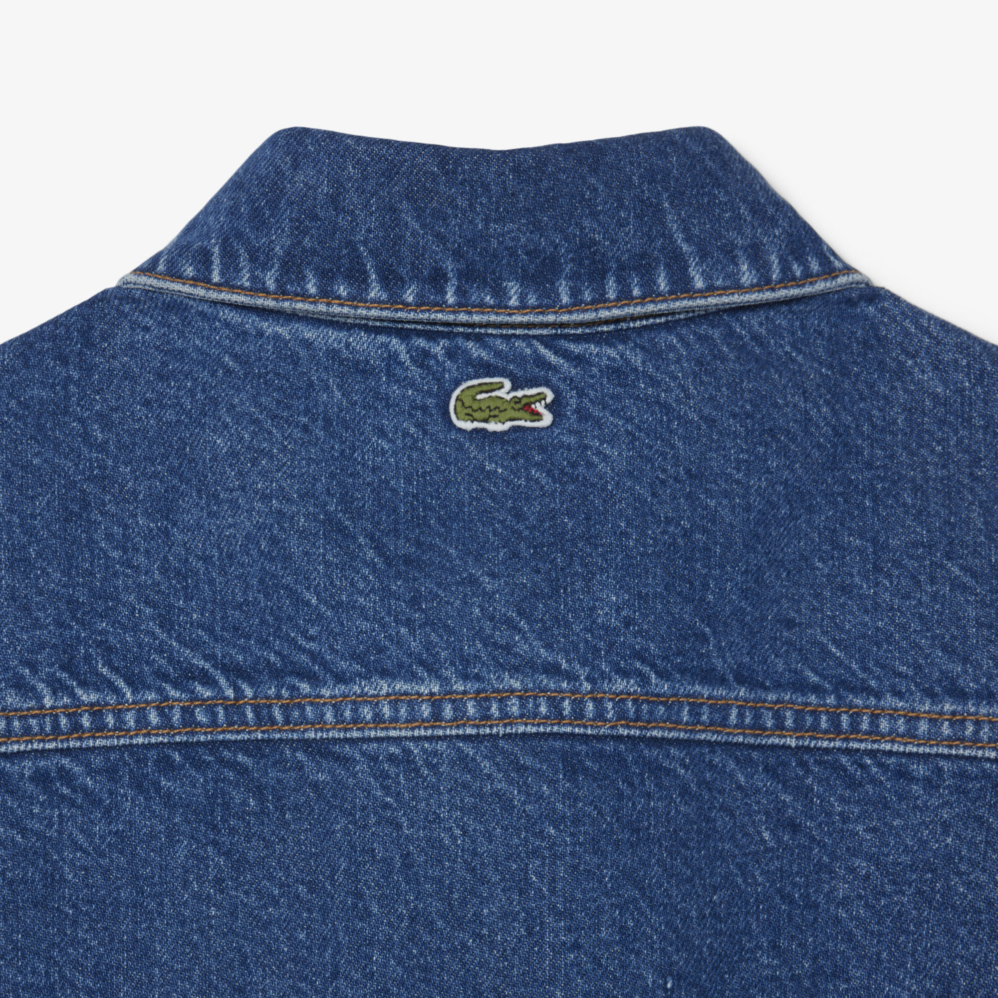 Áo Khoác Lacoste Nữ Dáng Rộng Chất Liệu Denim