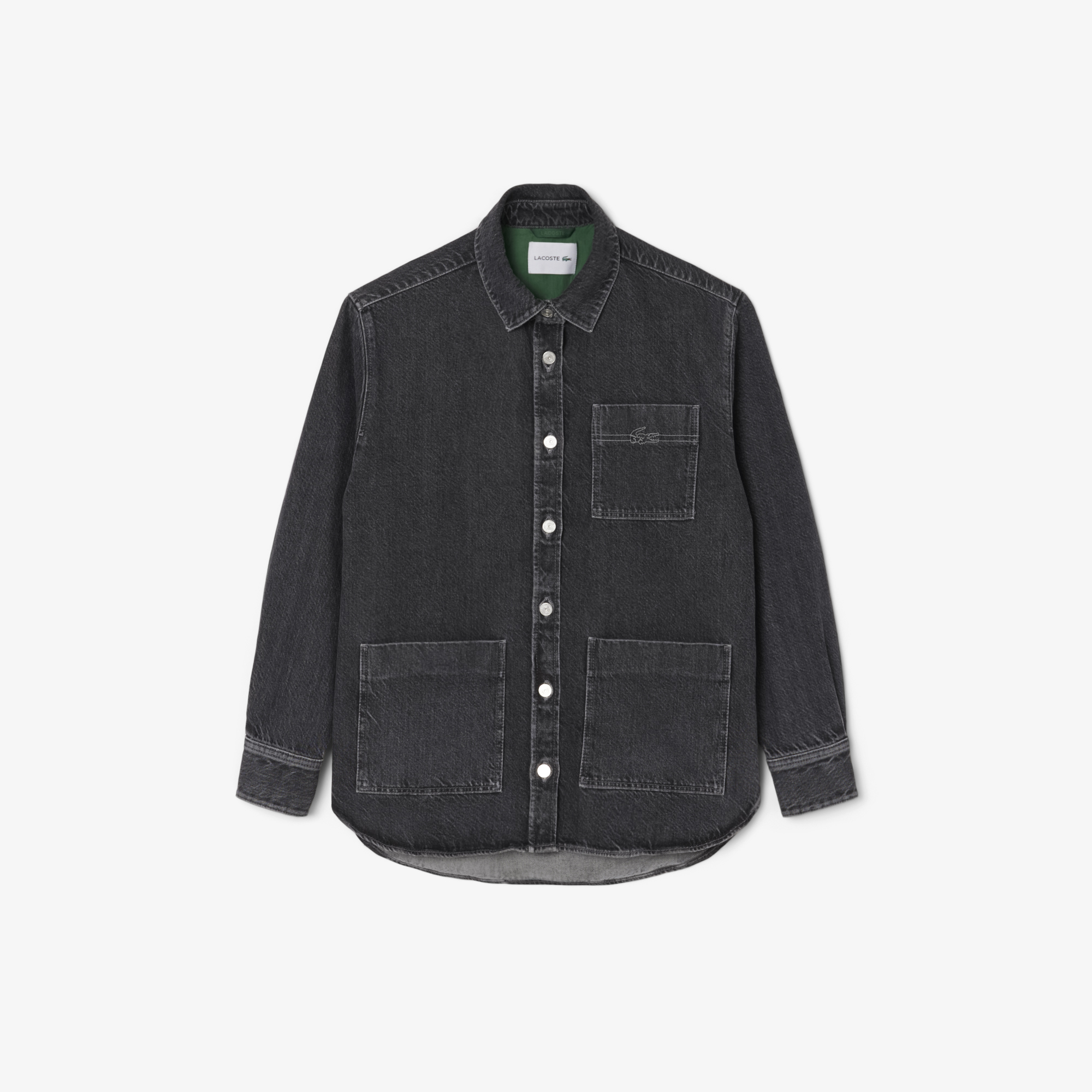 Áo Khoác Lacoste Nữ Dáng Rộng Chất Liệu Denim