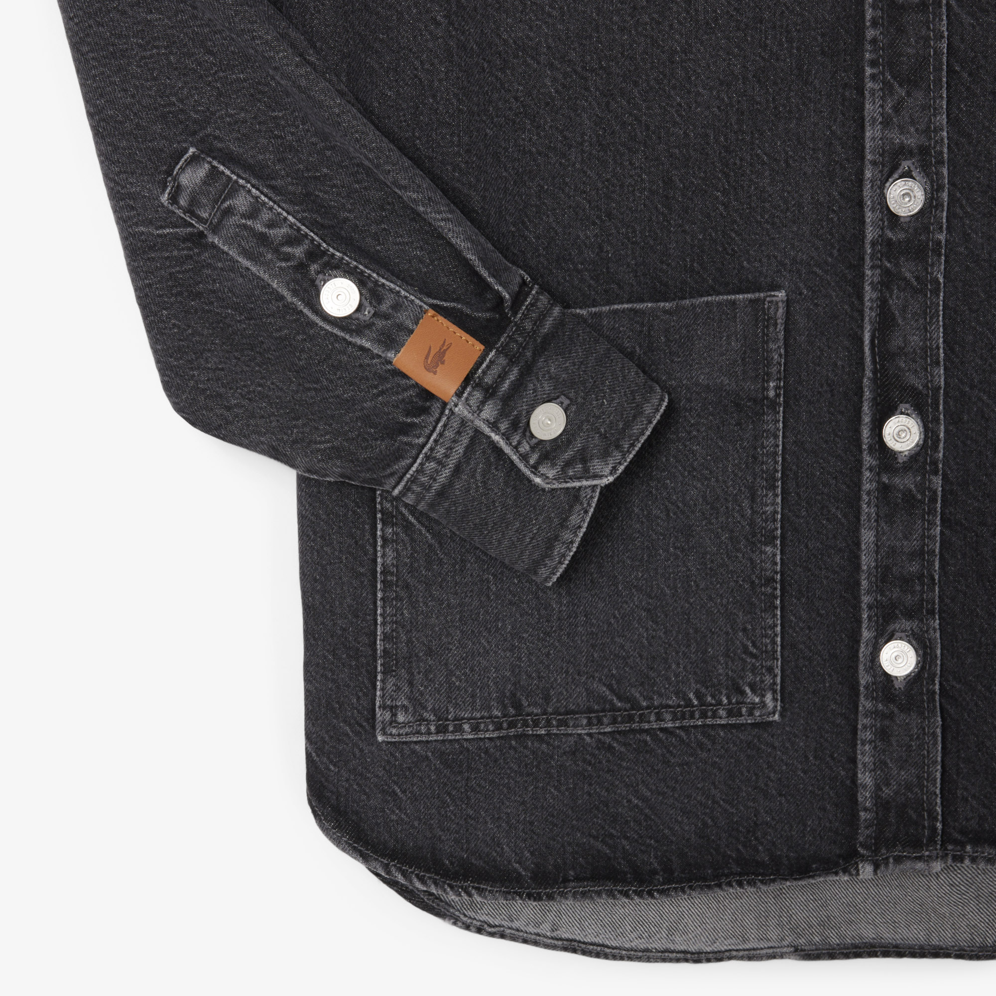 Áo Khoác Lacoste Nữ Dáng Rộng Chất Liệu Denim