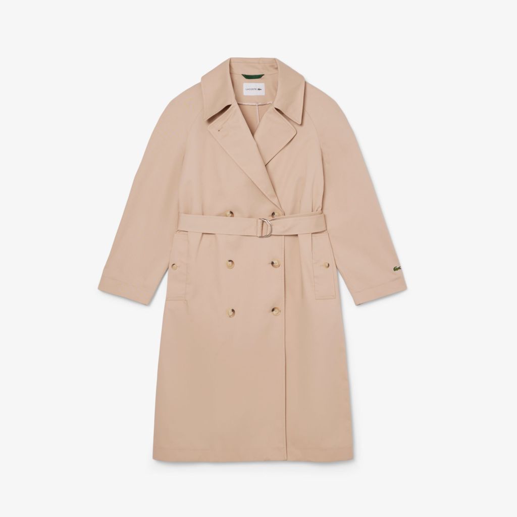 Áo Khoác Dài Lacoste Nữ Dáng Oversize Chống Thấm Nước