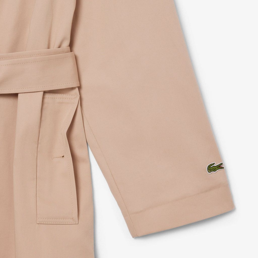Áo Khoác Dài Lacoste Nữ Dáng Oversize Chống Thấm Nước
