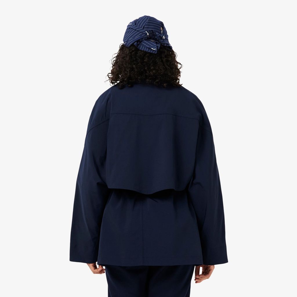 Áo Khoác Parka Lacoste Nữ Dáng Oversize Chống Thấm Nước Độ Dài Trung Bình