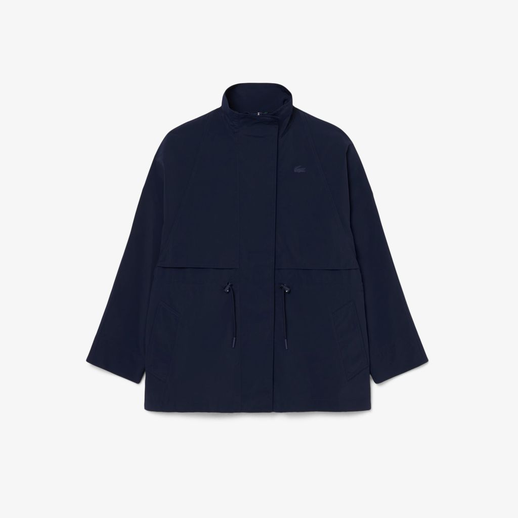 Áo Khoác Parka Lacoste Nữ Dáng Oversize Chống Thấm Nước Độ Dài Trung Bình