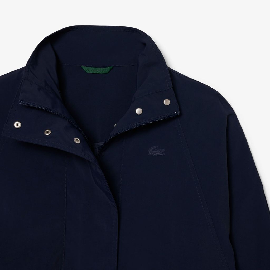 Áo Khoác Parka Lacoste Nữ Dáng Oversize Chống Thấm Nước Độ Dài Trung Bình