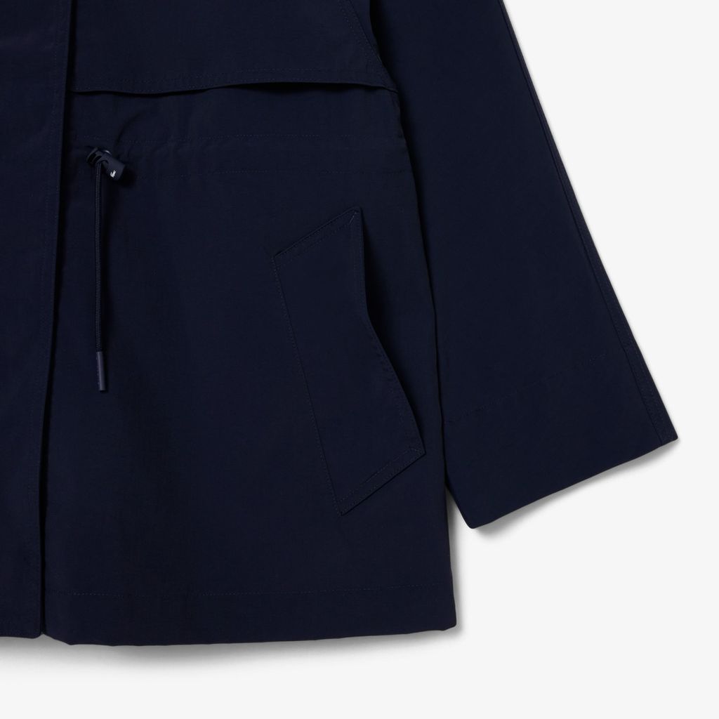 Áo Khoác Parka Lacoste Nữ Dáng Oversize Chống Thấm Nước Độ Dài Trung Bình