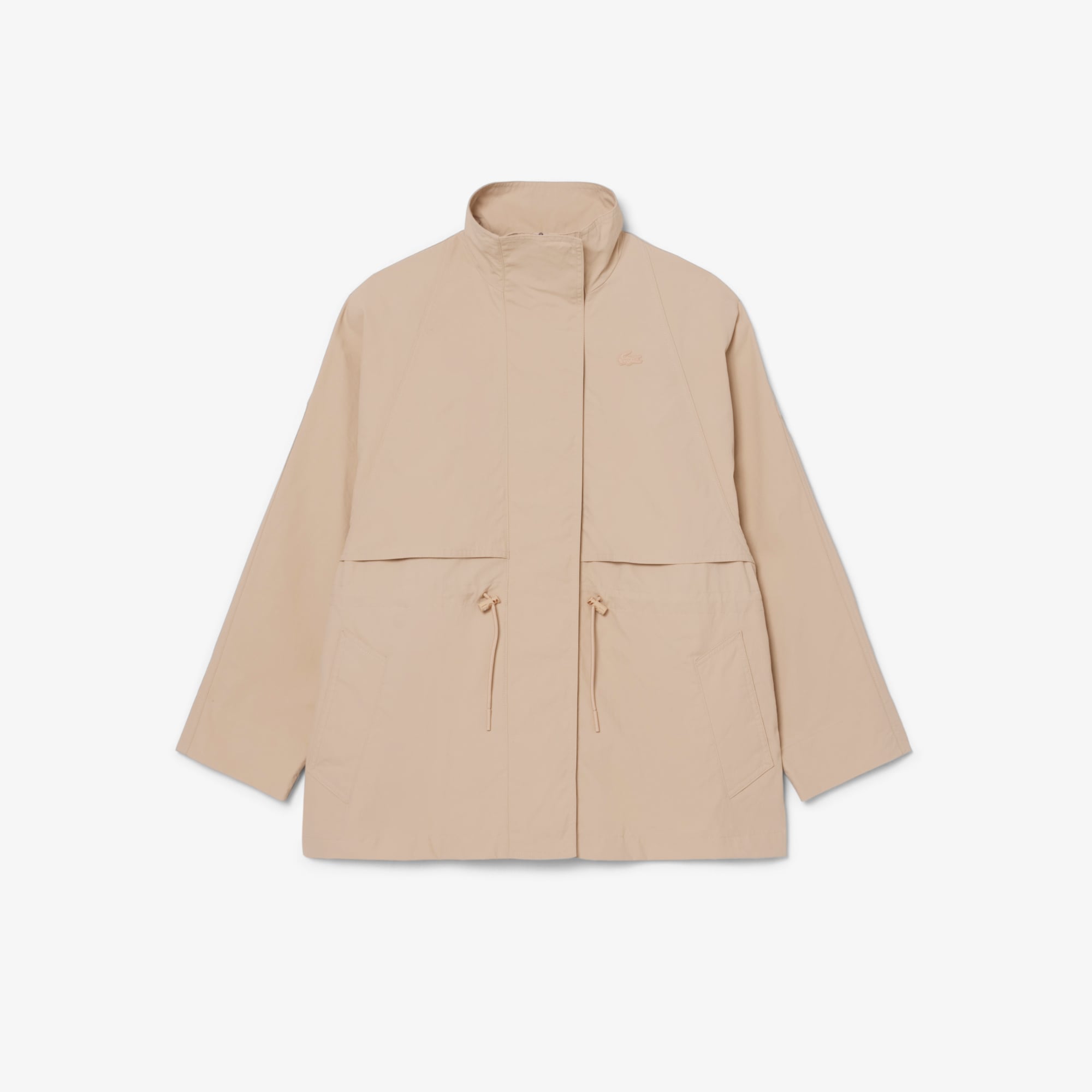 Áo Khoác Parka Lacoste Nữ Dáng Oversize Chống Thấm Nước Độ Dài Trung Bình