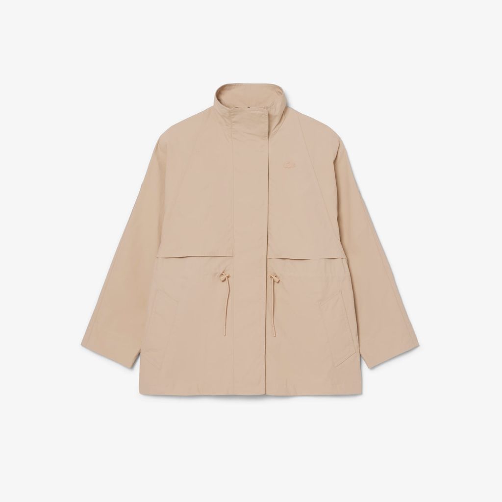 Áo Khoác Parka Lacoste Nữ Dáng Oversize Chống Thấm Nước Độ Dài Trung Bình
