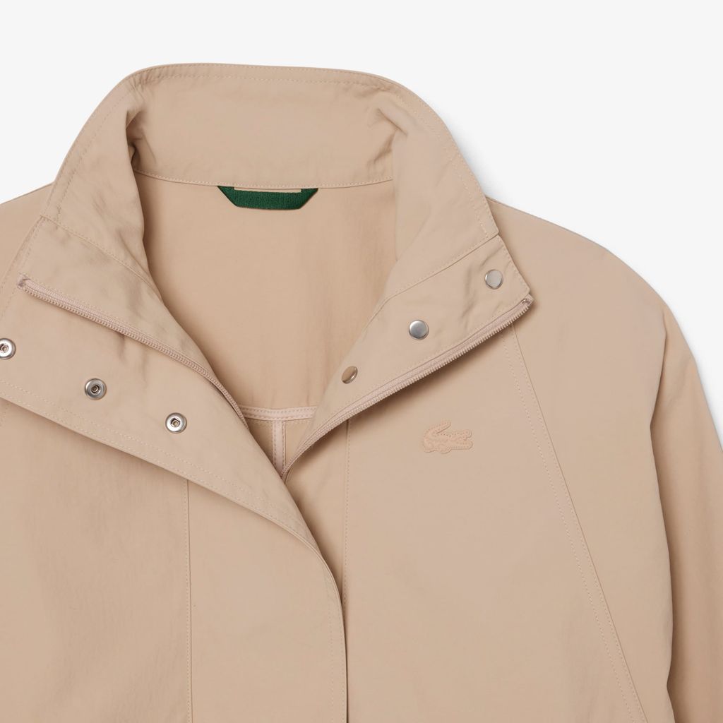 Áo Khoác Parka Lacoste Nữ Dáng Oversize Chống Thấm Nước Độ Dài Trung Bình
