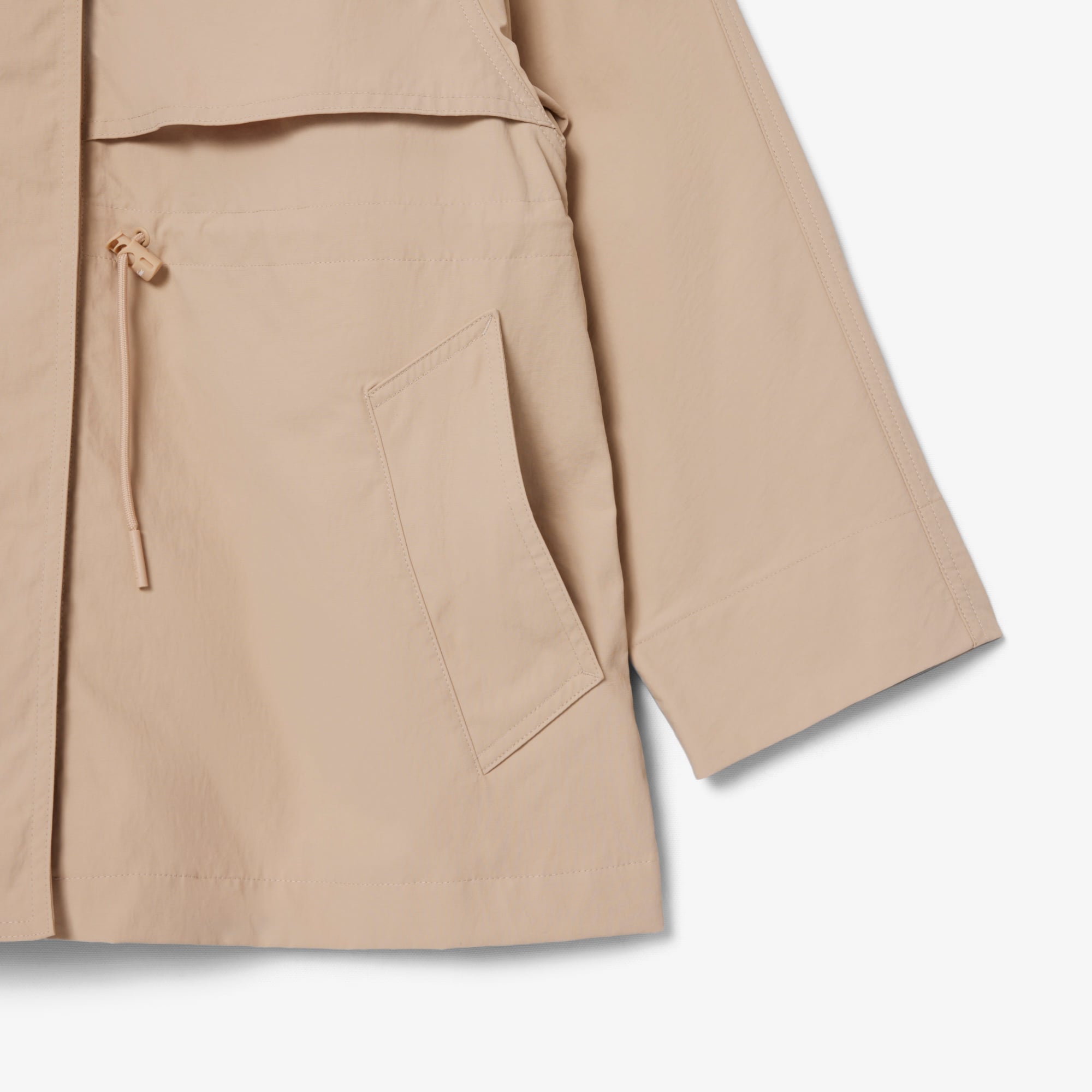 Áo Khoác Parka Lacoste Nữ Dáng Oversize Chống Thấm Nước Độ Dài Trung Bình