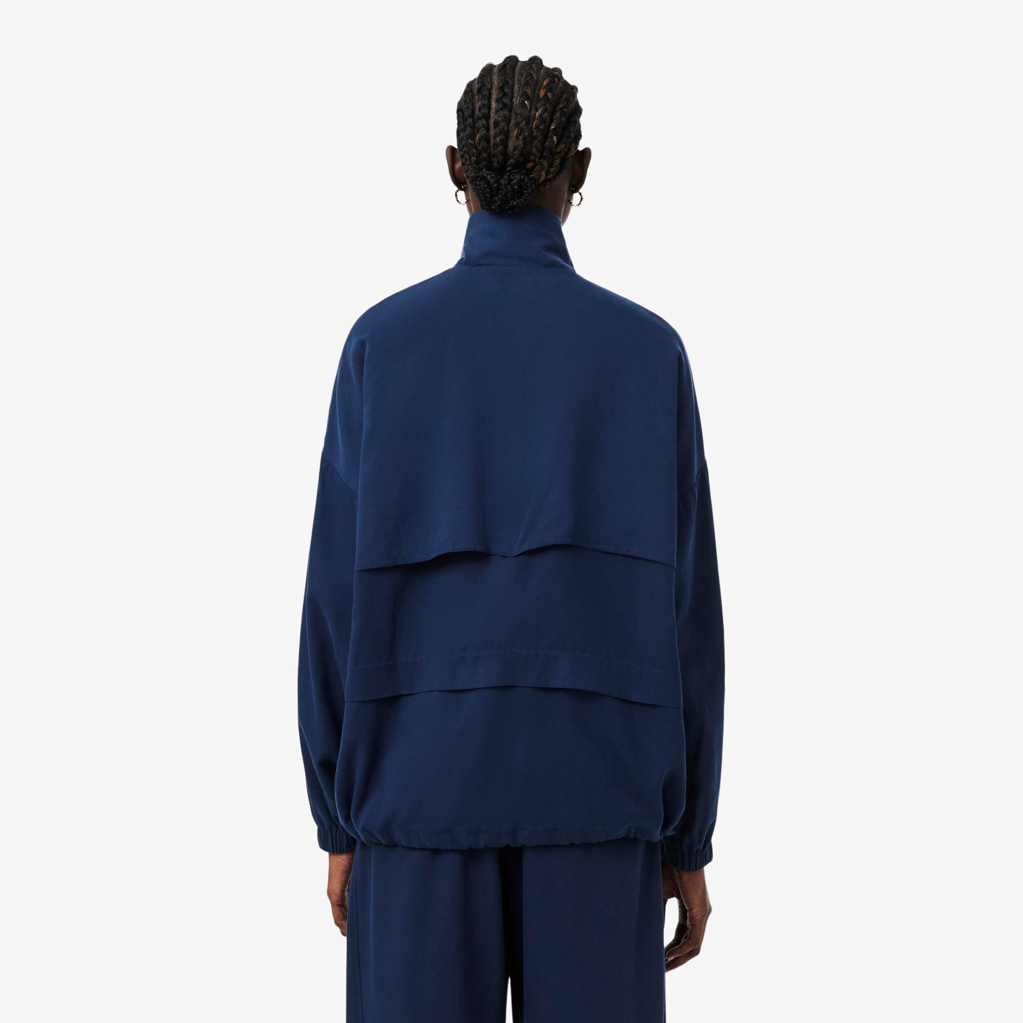 Áo Khoác Thể Thao Lacoste Nữ Dáng Oversize Chất Liệu Pha Linen