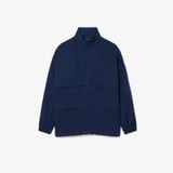 Áo Khoác Thể Thao Lacoste Nữ Dáng Oversize Chất Liệu Pha Linen