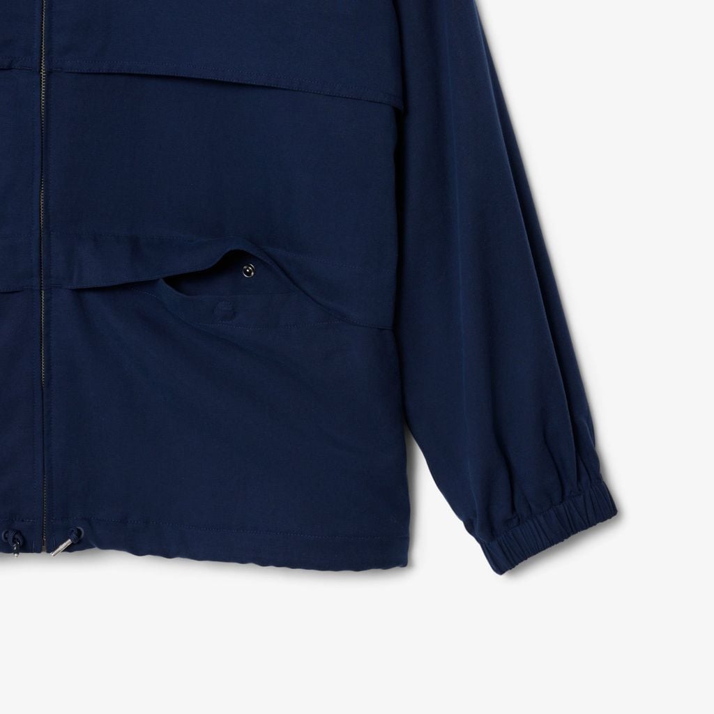 Áo Khoác Thể Thao Lacoste Nữ Dáng Oversize Chất Liệu Pha Linen