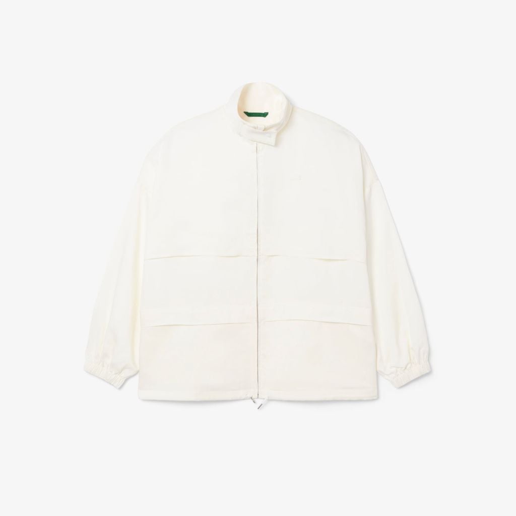 Áo Khoác Thể Thao Lacoste Nữ Dáng Oversize Chất Liệu Pha Linen