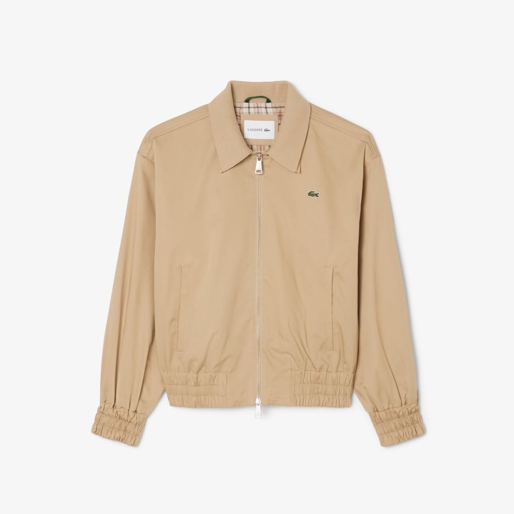 Áo Khoác Lacoste Nữ Gabardine Co Giãn Cổ Đôi