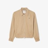 Áo Khoác Lacoste Nữ Gabardine Co Giãn Cổ Đôi