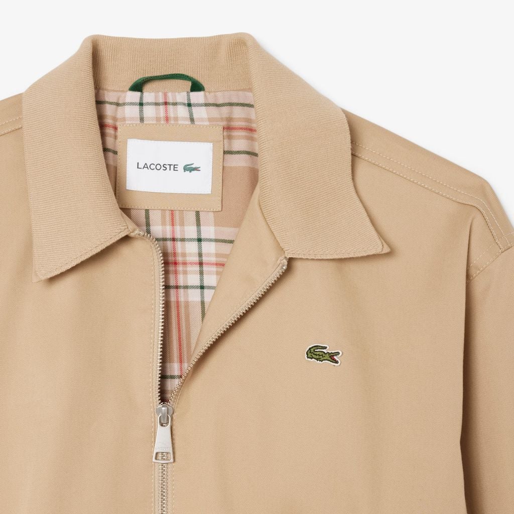 Áo Khoác Lacoste Nữ Gabardine Co Giãn Cổ Đôi