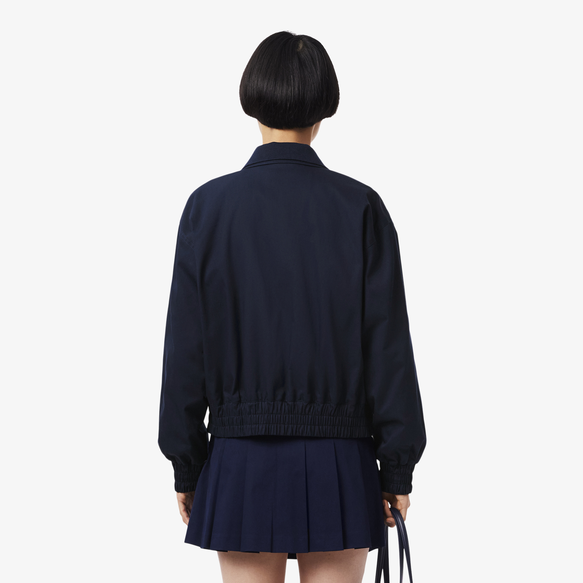 Áo Khoác Lacoste Nữ Gabardine Co Giãn Cổ Đôi