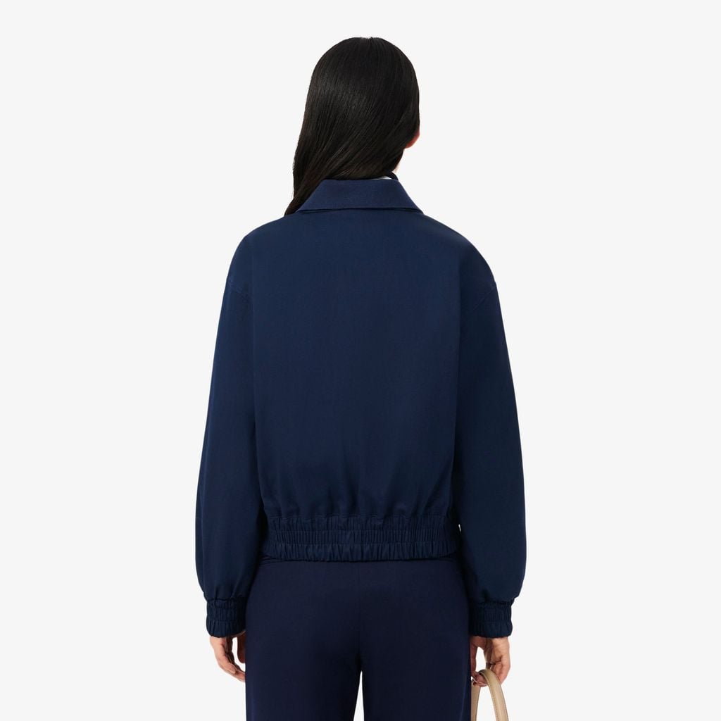 Áo Khoác Lacoste Nữ Gabardine Co Giãn Cổ Đôi