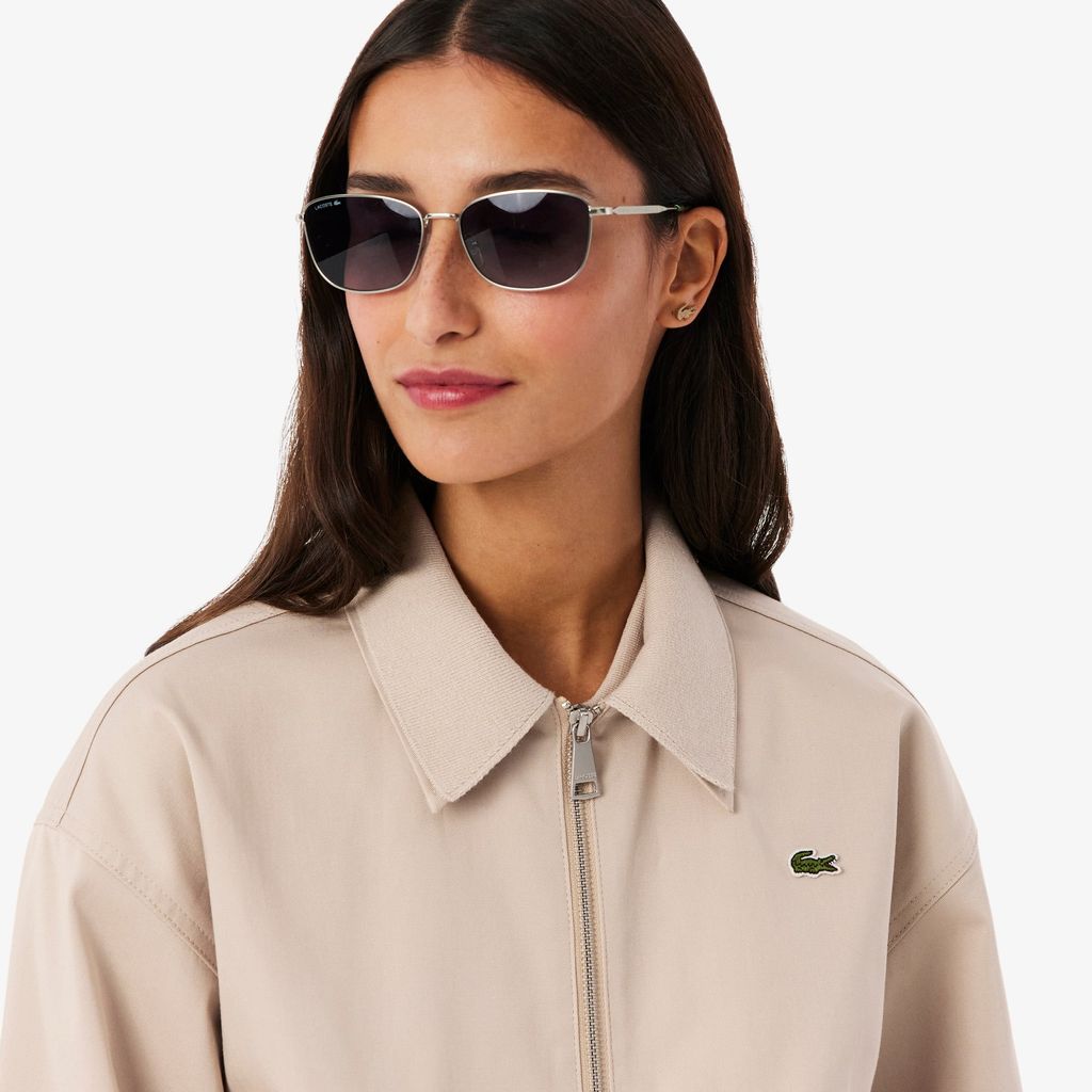 Áo Khoác Lacoste Nữ Gabardine Co Giãn Cổ Đôi