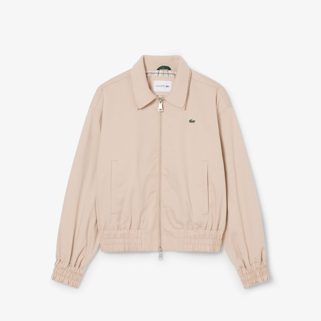 Áo Khoác Lacoste Nữ Gabardine Co Giãn Cổ Đôi